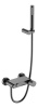 Смеситель для ванны и душа Boheme Stick 123-GM, цвет графит Gun Metal c ручкой Diamond