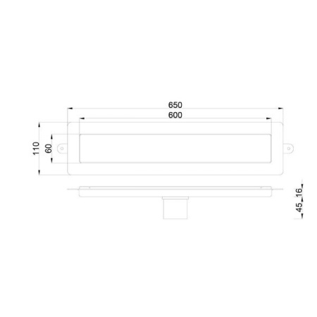 Душевой трап (лоток) Boheme Premium Linear, 60 см, в комплекте с решеткой под плитку, цвет матовое золото, 982-60-MG