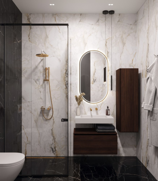 Столешница моноблок FLAT ST 70см (704*452*100) 888-70 белый