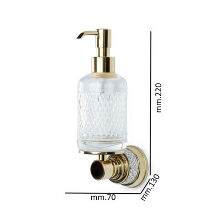 Дозатор жидкого мыла Boheme Aura 10247-G, золото