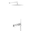 Душевой комплект Boheme Qubic 474-MW, С ВНУТРЕННЕЙ ЧАСТЬЮ, цвет Matt White
