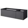 QUATRO 2 140см (100+40) тумба антрацит профиль антрацит c подсветкой 790-M2-140-A-A-LED антрацит