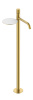 Смеситель для раковины напольный Boheme Stick SPIRALE 120-MG.4 матовое золото