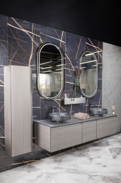 Раковина Boheme Corian 801-NM, 40 см накладная, цвет черный