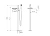 Смеситель напольный Boheme Stick SPIRALE 129-CB.4 брашированная медь