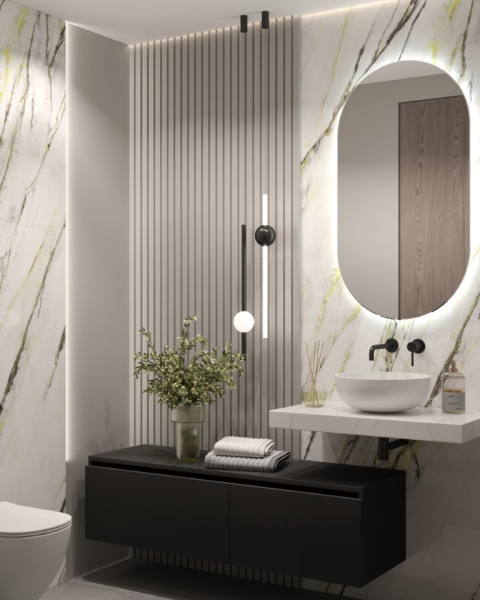 Столешница прямая FLAT CALACATTA 810*460*70 869-080-CLCT CALACATTA