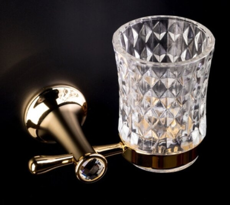 Стакан для зубных щеток Boheme Chiaro 10504, золото