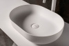 Раковина-чаша кориан овальная матовая Slim 500*350*135 879-50 белый