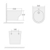 Биде подвесное Boheme Fiore 978-BIDET-B, цвет черный матовый